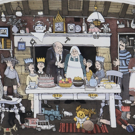 グラハム・クラークの絵画作品　タイトルは、パーティ